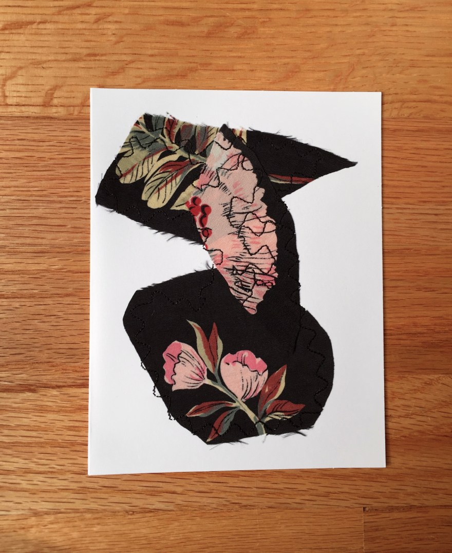 Cardstock, fabric, string