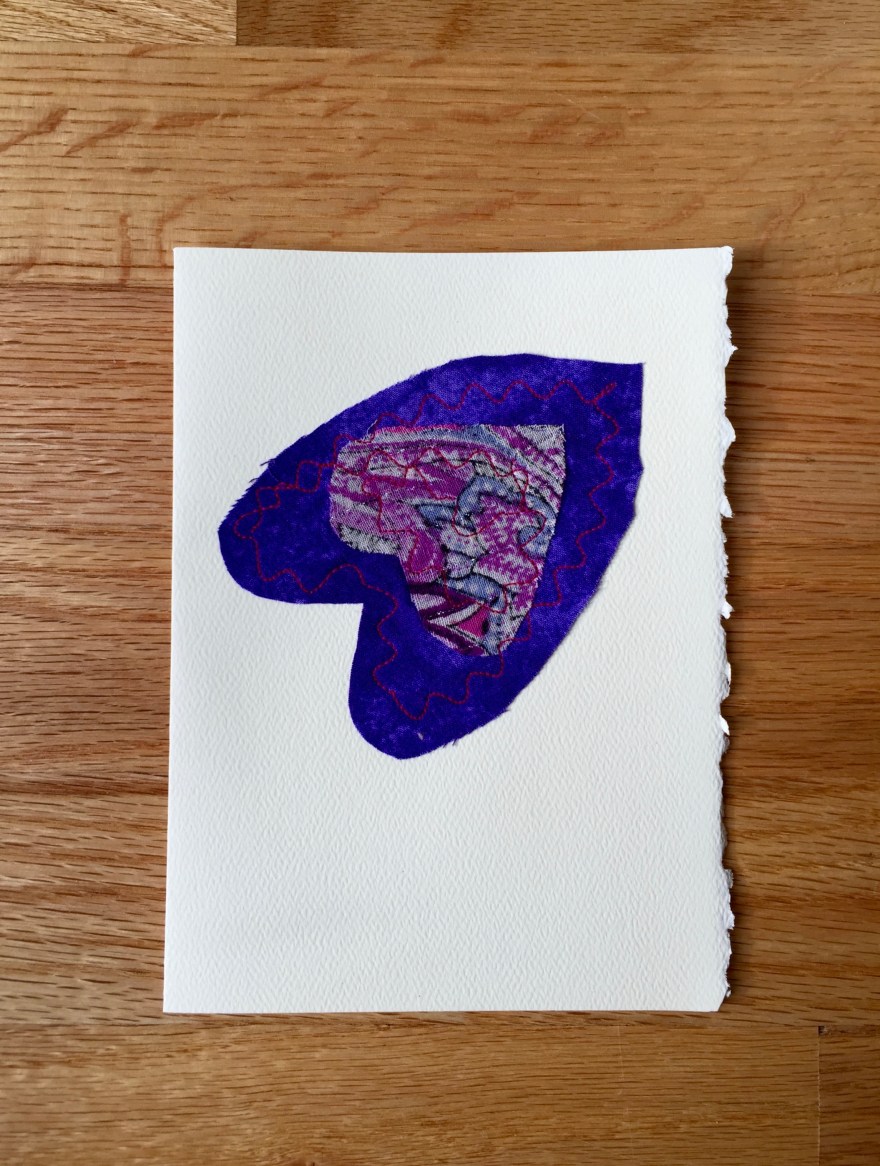 Cardstock, fabric, string